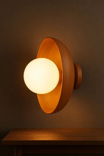 Beylin væglampe 24 cm rund - Eg Hvid - Belysning - Lamper & indendørsbelysning - Væglampe