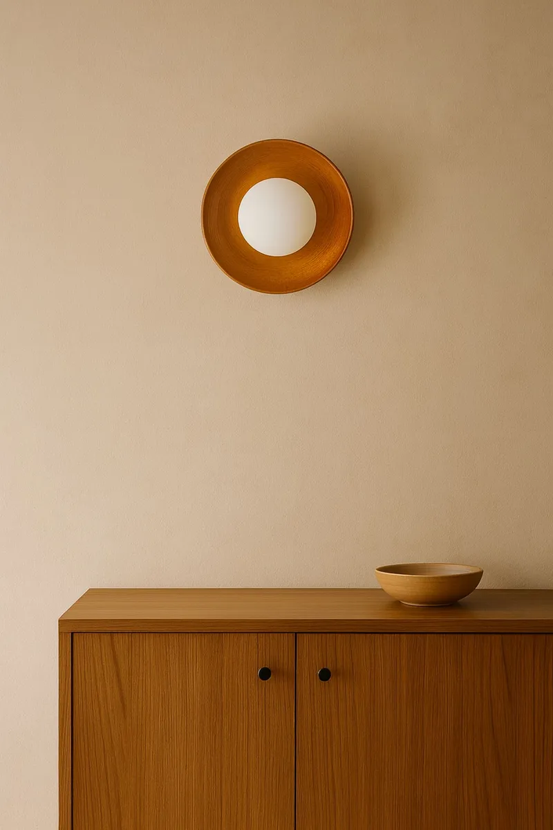 Beylin væglampe 24 cm rund - Eg Hvid - Belysning - Lamper & indendørsbelysning - Væglampe