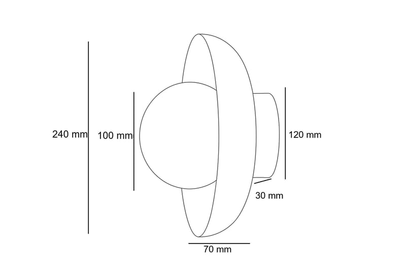 Beylin væglampe 24 cm rund - Eg Hvid - Belysning - Lamper & indendørsbelysning - Væglampe