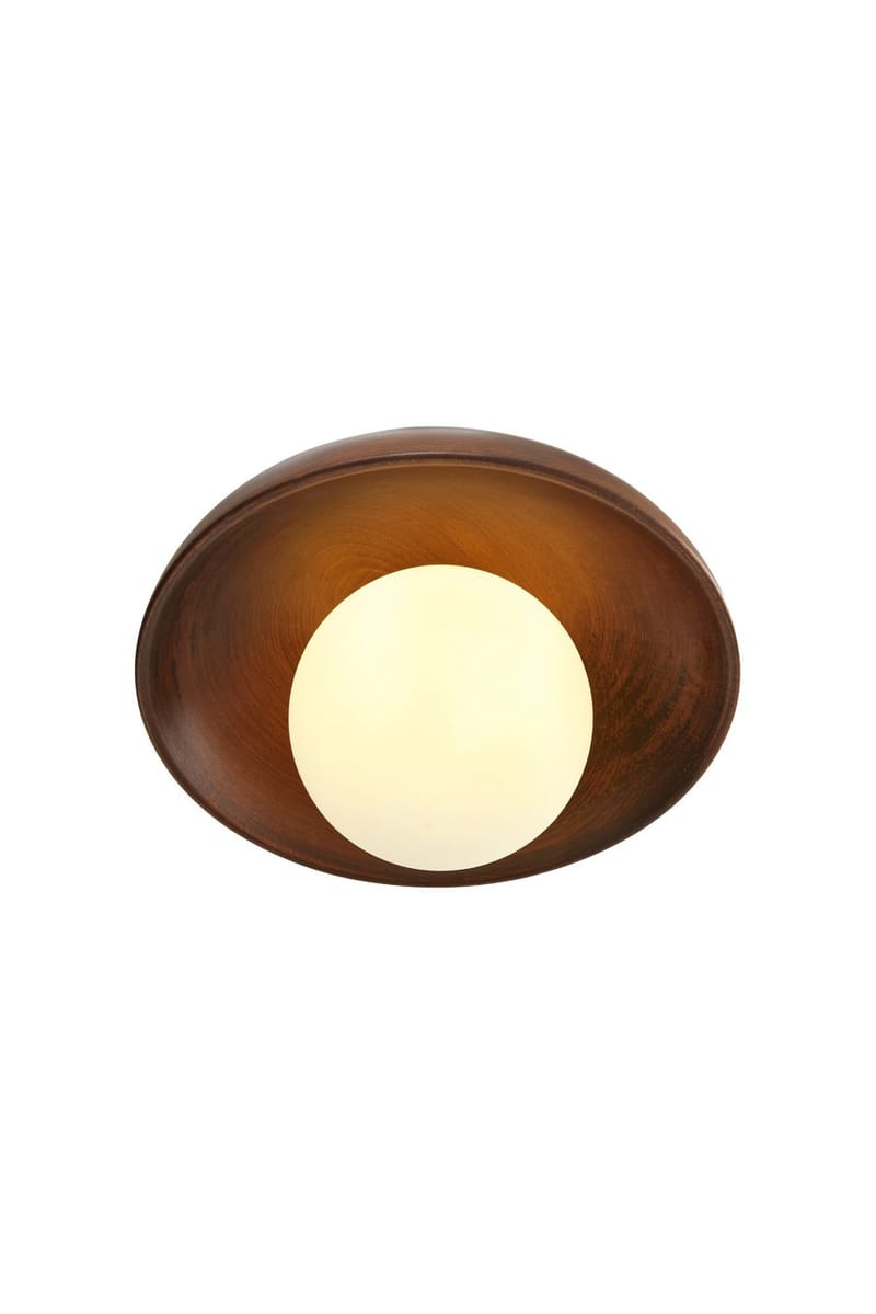 Beylin væglampe 24 cm rund - Valnød Hvid - Belysning - Lamper & indendørsbelysning - Væglampe