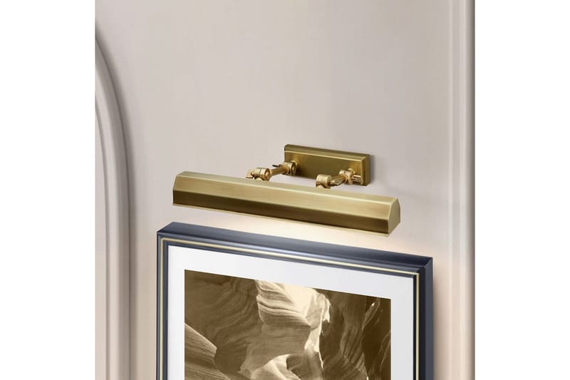 Billedlys Elstead Lighting Chawton 402x119x186 mm, Aldret messing - 402x119x186 mm, Aldret messing - Belysning - Lamper & indendørsbelysning - Væglampe