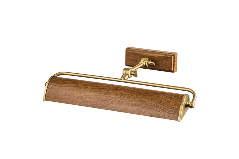 Billedlys Elstead Lighting Winchfield 445x127x318 mm, Aldret messing og eg effekt, 445x127x318 mm, Aldret messing og eg effekt