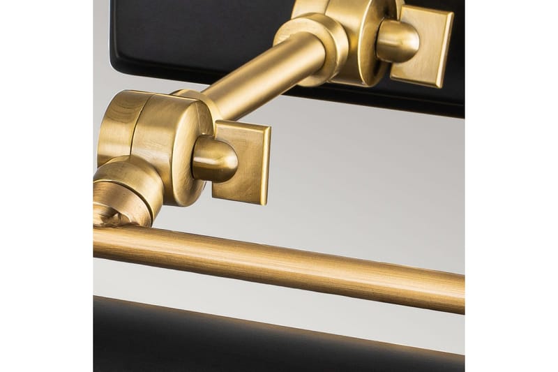 Billedlys Elstead Lighting Winchfield 445x127x318 mm, Aldret messing og mat sort - 445x127x318 mm, Aldret messing og mat sort - Belysning - Lamper & indendørsbelysning - Væglampe