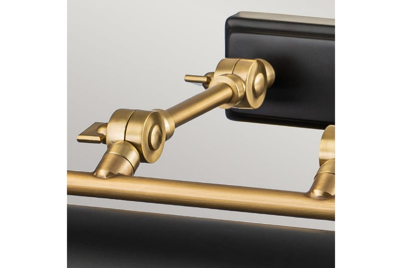 Billedlys Elstead Lighting Winchfield 703x127x318 mm, Aldret messing og mat sort - 703x127x318 mm, Aldret messing og mat sort - Belysning - Lamper & indendørsbelysning - Væglampe