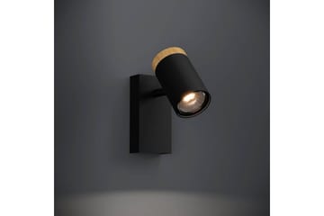 Væglampe Eglo Cartagena Sort/Træ - Belysning - Lamper & indendørsbelysning - Soveværelse lampe
