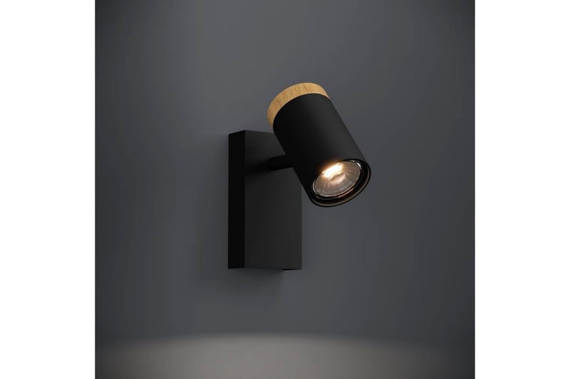 Væglampe Eglo Cartagena Sort/Træ - Belysning - Lamper & indendørsbelysning - Soveværelse lampe