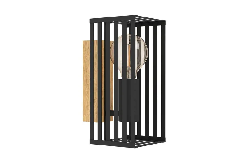 Væglampe Eglo Cidraz Sort/Træ, undefined