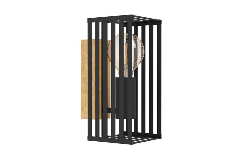 Væglampe Eglo Cidraz Sort/Træ, undefined