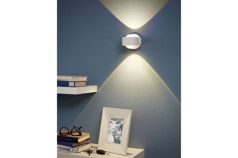 Eglo Læselampe - Hvid - Læselampe væg - Væglampe - Vægarmatur - Sengelampe - Sengelampe væg - Soveværelse lampe