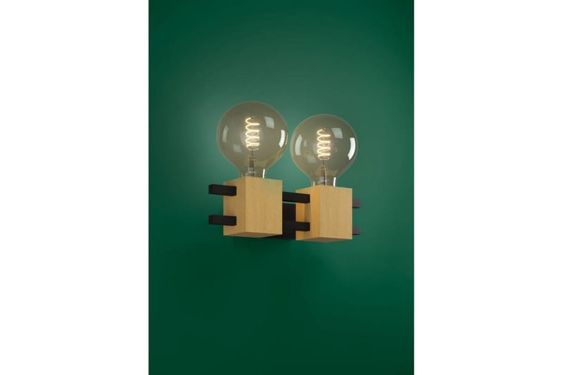 Væglampe Eglo Levantara Sort/Træ med 2 Lamper - Belysning - Lamper & indendørsbelysning - Væglampe