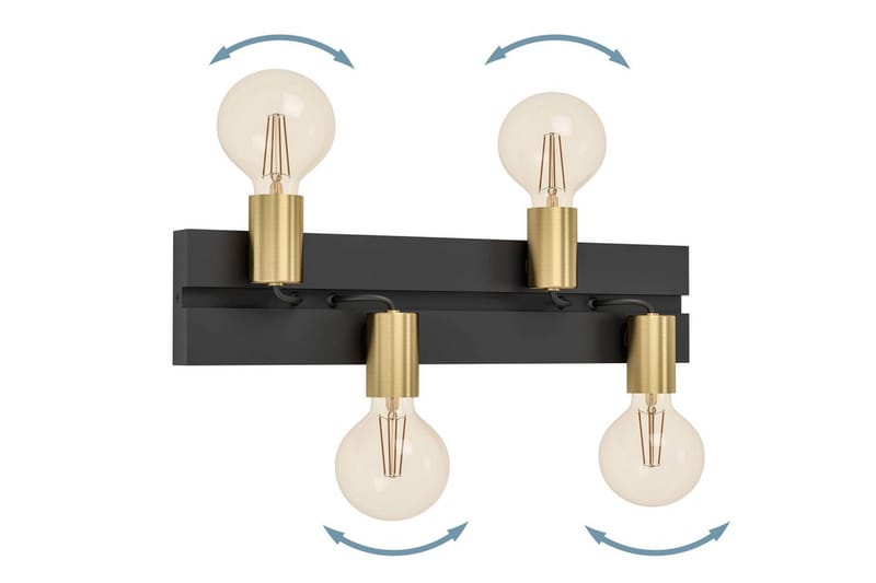 Væglampe Eglo Macchione - Sort/Messing - Belysning - Lamper & indendørsbelysning - Soveværelse lampe