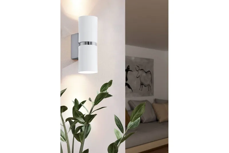 Væglampe Eglo Passa Ø60 mm Krom, Hvid - Krom/Hvid - Belysning - Lamper & indendørsbelysning - Soveværelse lampe