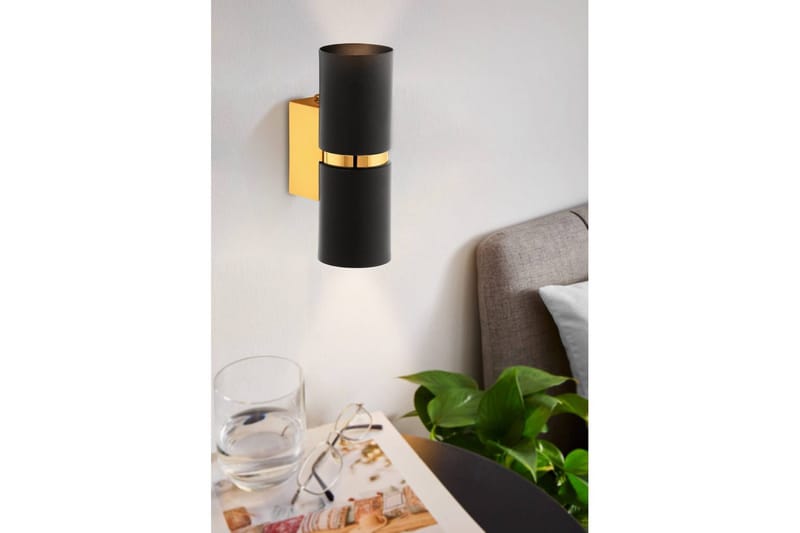 Væglampe Eglo Passa Ø60 mm Sort, Guld - Sort/Guld - Belysning - Lamper & indendørsbelysning - Soveværelse lampe