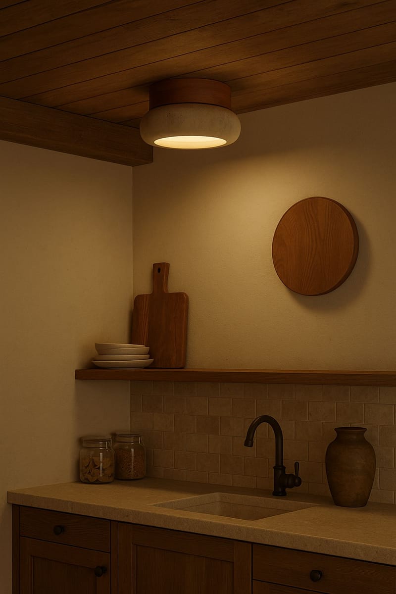 Eryvin væglampe 15 cm rund - Eg Beige - Belysning - Lamper & indendørsbelysning - Væglampe