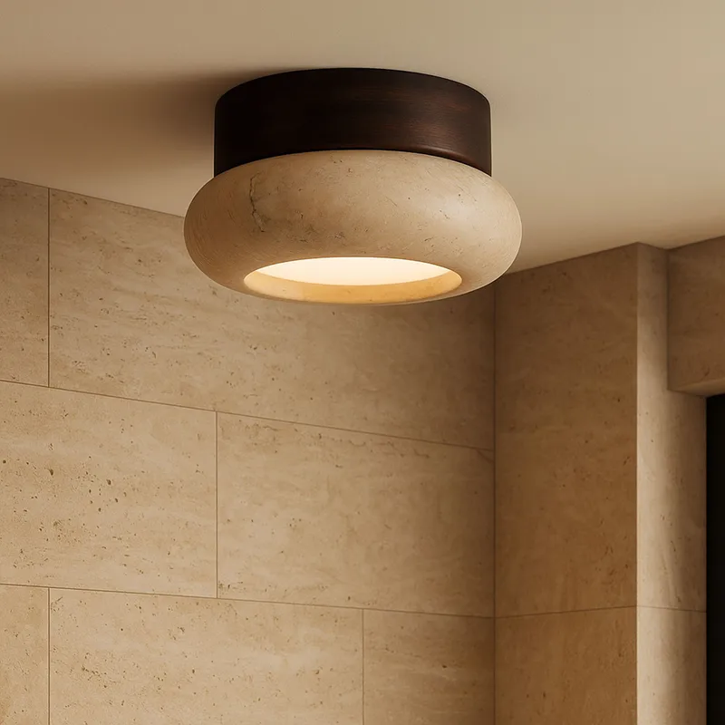 Eryvin væglampe 15 cm rund - Valnød Beige - Belysning - Lamper & indendørsbelysning - Væglampe