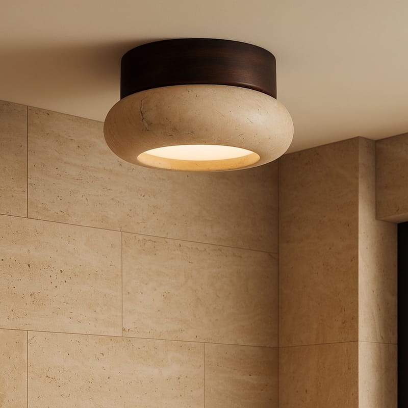 Eryvin væglampe 15 cm rund - Valnød Beige - Belysning - Lamper & indendørsbelysning - Væglampe