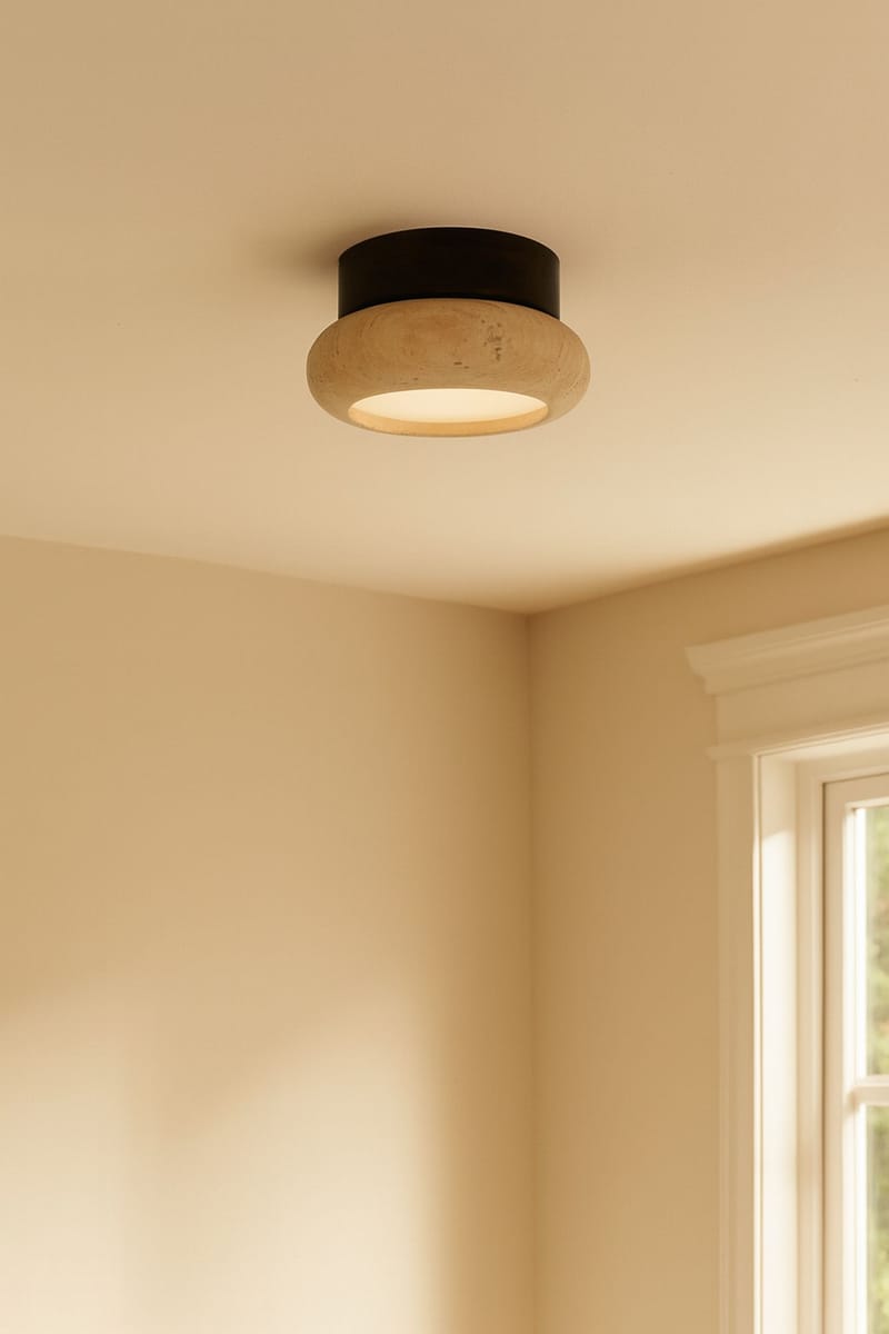 Eryvin væglampe 15 cm rund - Valnød Beige - Belysning - Lamper & indendørsbelysning - Væglampe