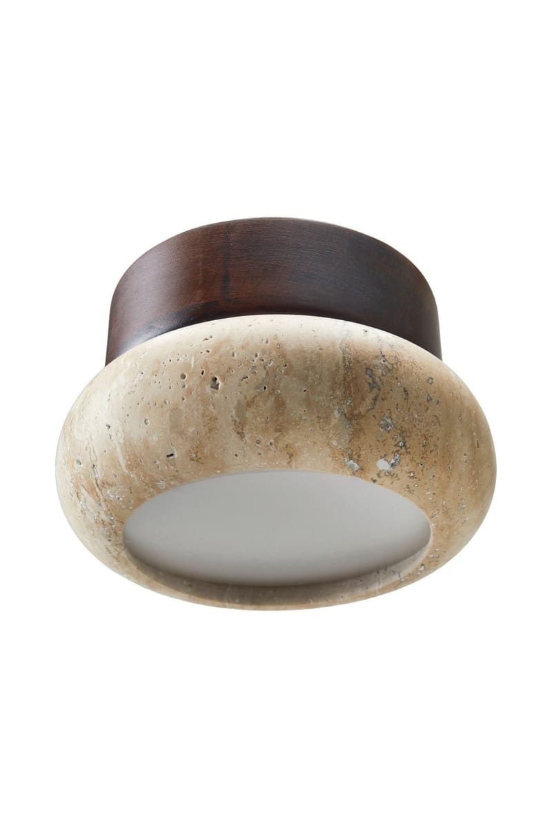 Eryvin væglampe 15 cm rund - Valnød Beige - Belysning - Lamper & indendørsbelysning - Væglampe