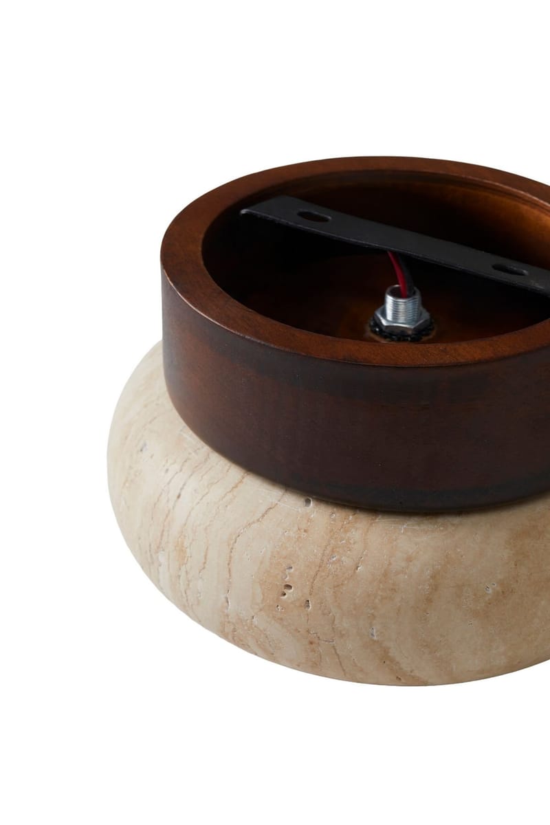 Eryvin væglampe 15 cm rund - Valnød Beige - Belysning - Lamper & indendørsbelysning - Væglampe