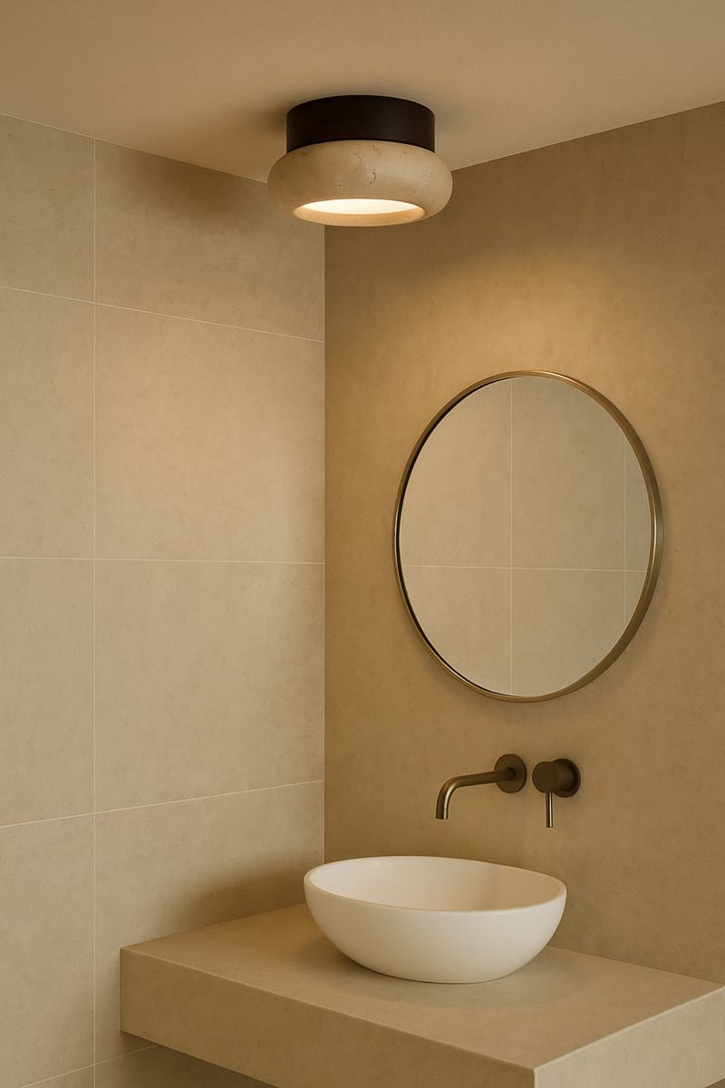 Eryvin væglampe 15 cm rund - Valnød Beige - Belysning - Lamper & indendørsbelysning - Væglampe