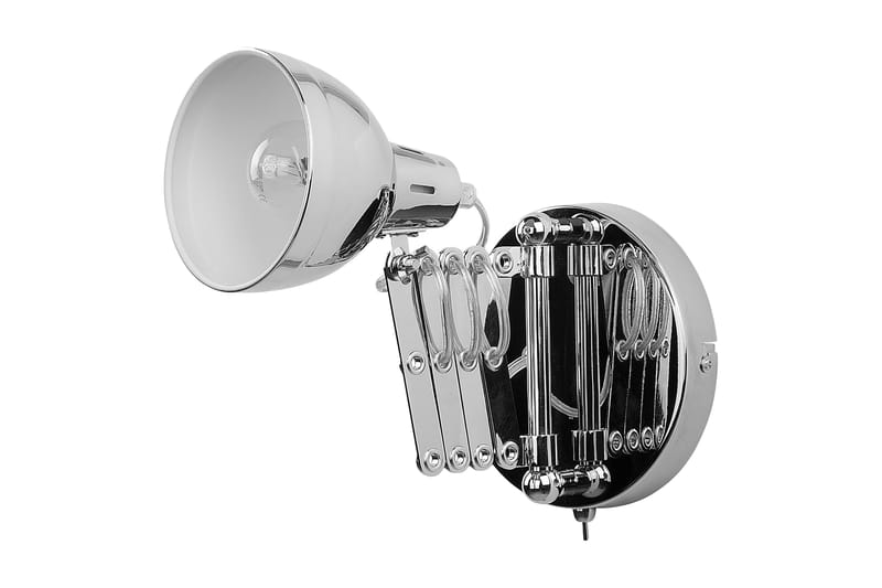Harrington Væglampe 33 cm - Sølv - Sengelampe væg - Soveværelse lampe - Væglampe - Vægarmatur
