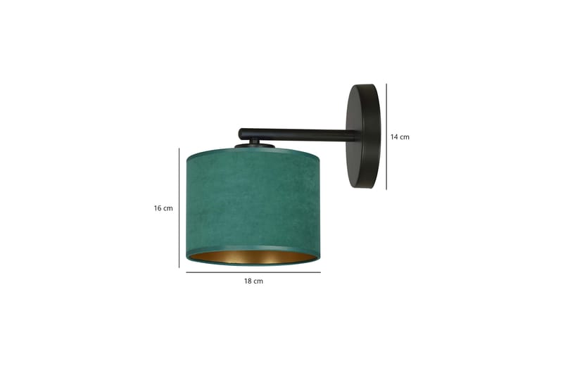 Hilde K1 væglampe Grøn - Scandinavian Choice - Sengelampe væg - Vægarmatur - Soveværelse lampe - Væglampe