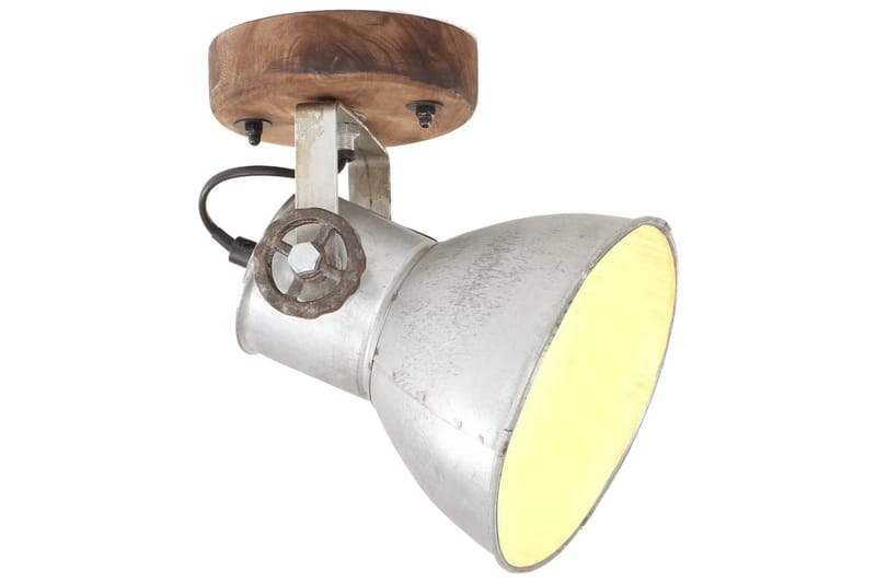 Industrielle Væg-/Loftlamper 2 Stk. 20X25 cm E27 Sølvfarvet - Sølv - Sengelampe væg - Soveværelse lampe - Væglampe - Vægarmatur