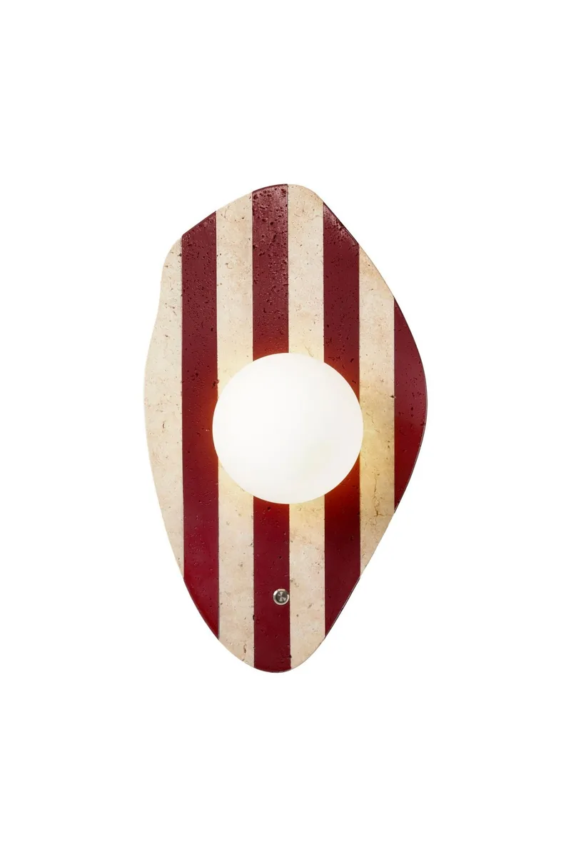 Javoren væglampe 10 cm, Beige, Hvid, Rød