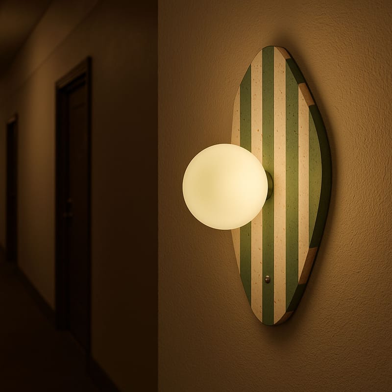 Javoren væglampe 10 cm - Beige Hvid Grøn - Belysning - Lamper & indendørsbelysning - Væglampe