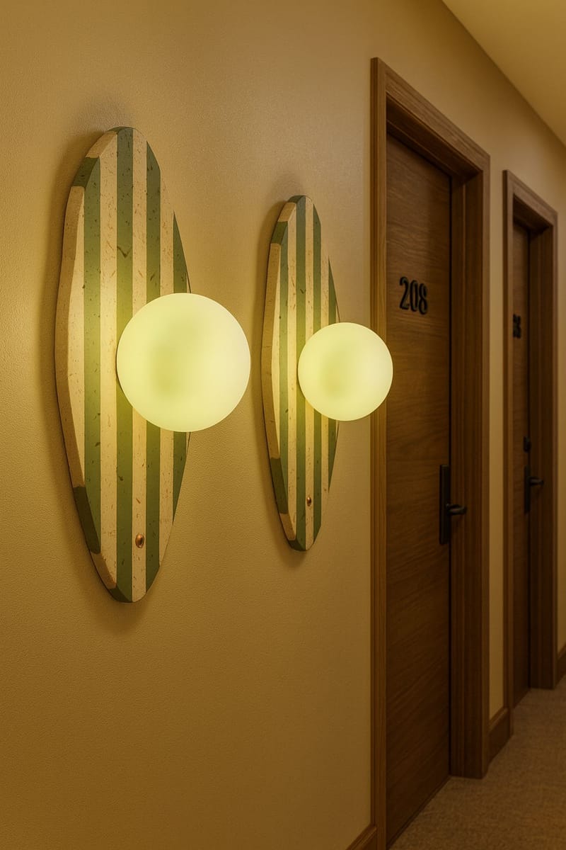 Javoren væglampe 10 cm - Beige Hvid Grøn - Belysning - Lamper & indendørsbelysning - Væglampe