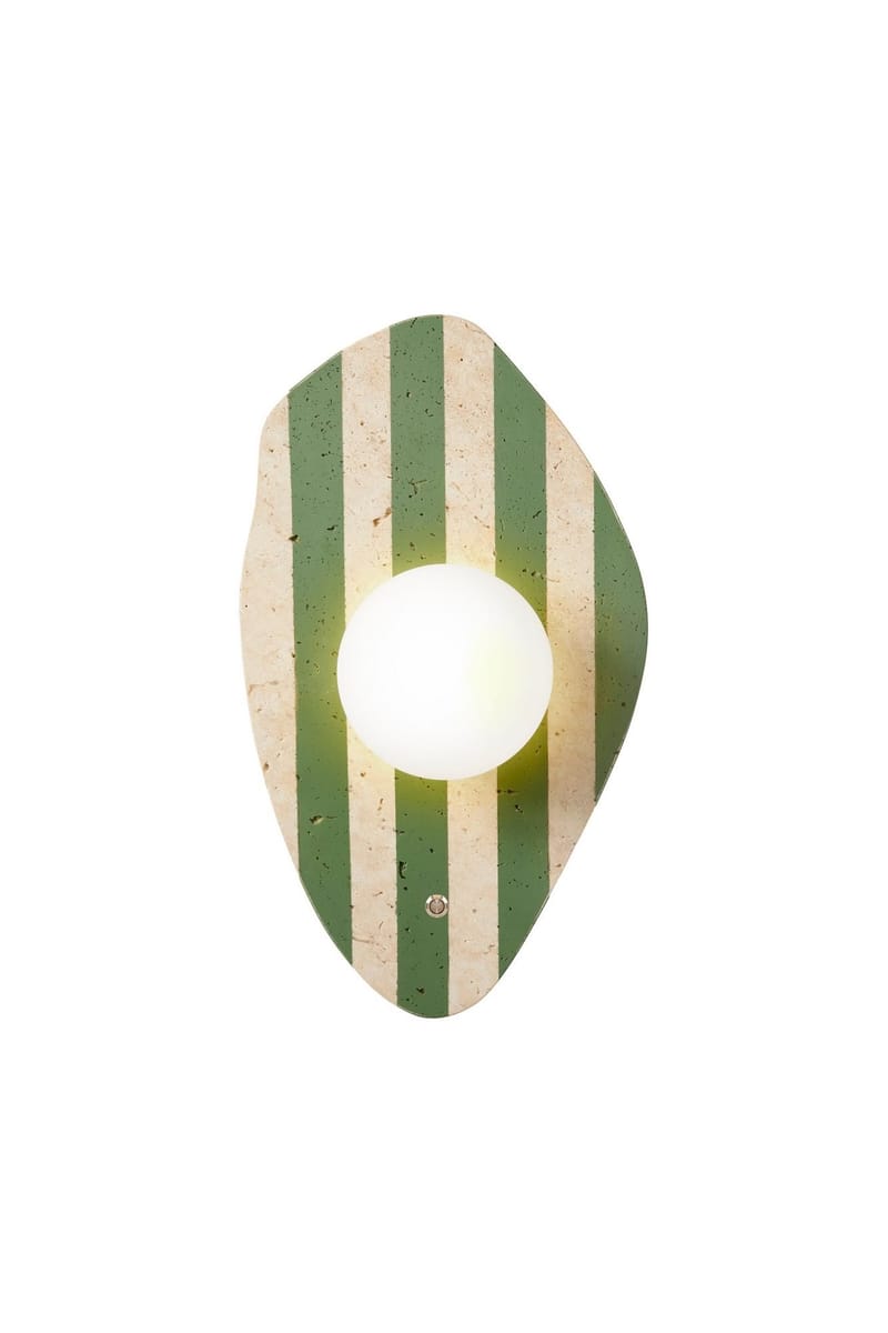Javoren væglampe 10 cm, Beige Hvid Grøn