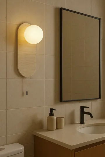 Kummer væglampe 10 cm oval - Beige og Hvid - Belysning - Lamper & indendørsbelysning - Væglampe