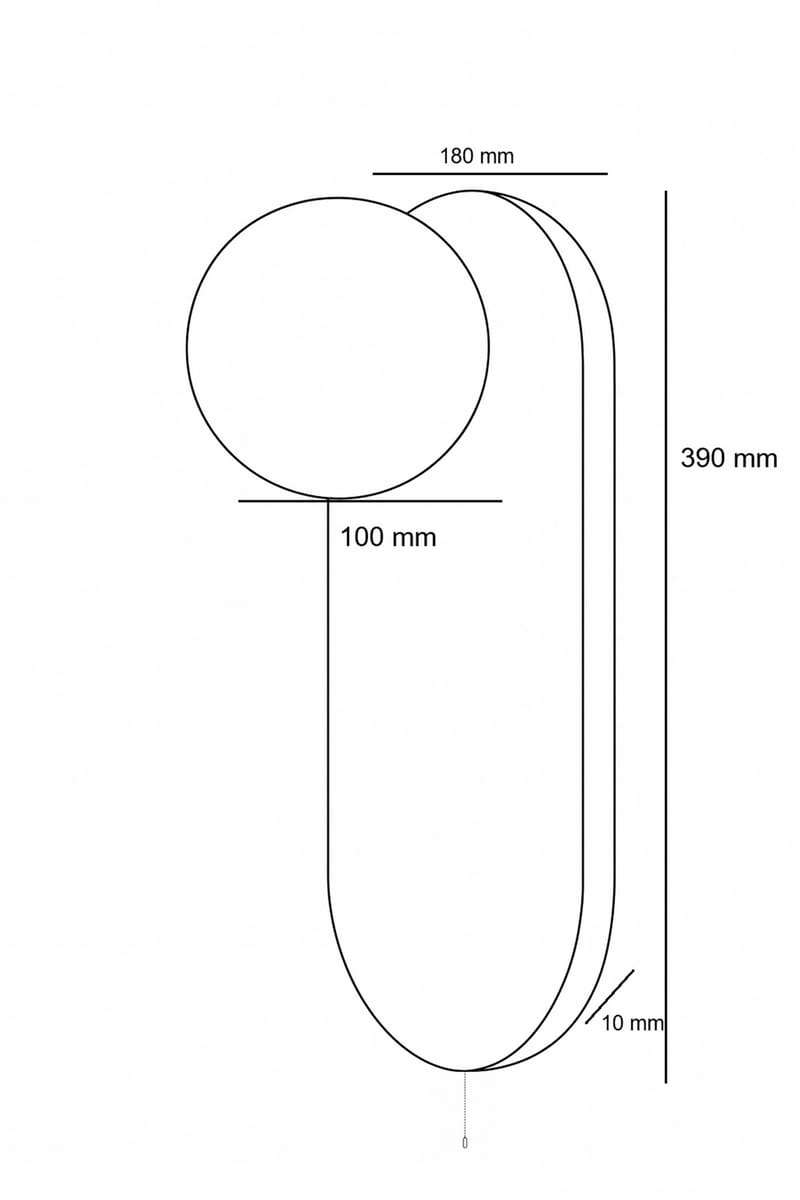 Kummer væglampe 10 cm oval - Beige og Hvid - Belysning - Lamper & indendørsbelysning - Væglampe