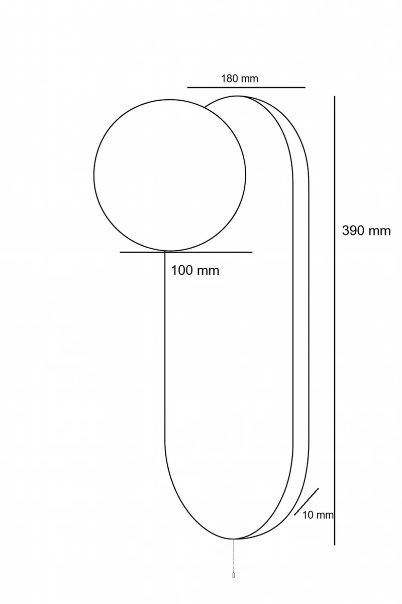 Kummer væglampe 10 cm oval - Beige og Hvid - Belysning - Lamper & indendørsbelysning - Væglampe