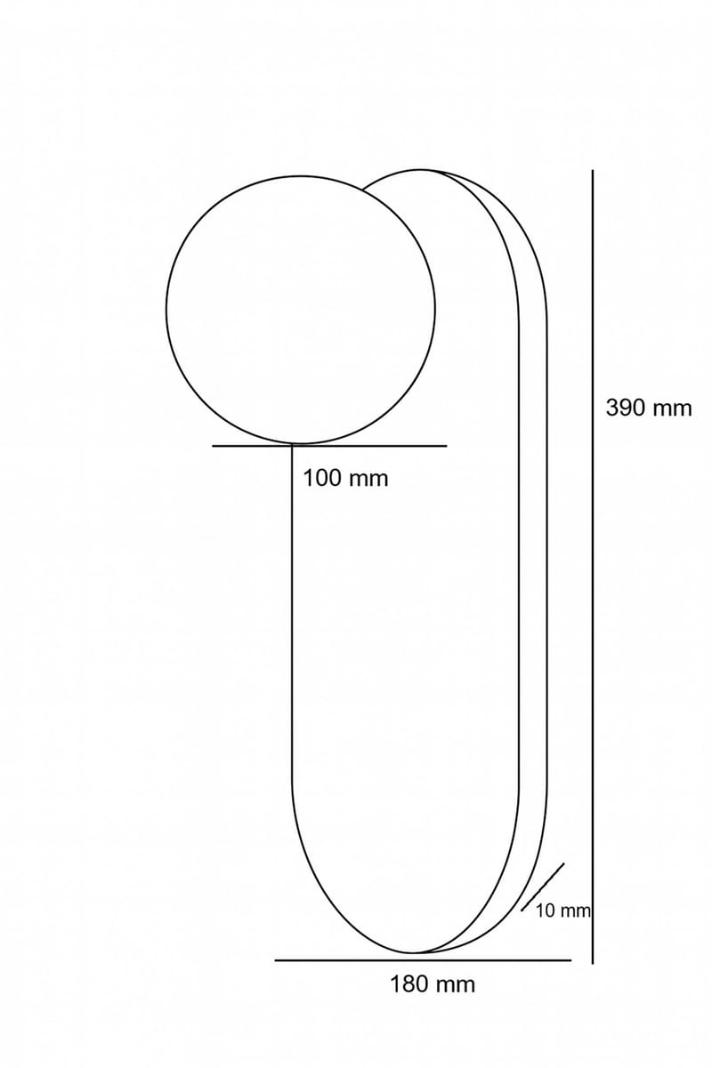 Kummer væglampe 10 cm oval - Beige og Hvid - Belysning - Lamper & indendørsbelysning - Væglampe
