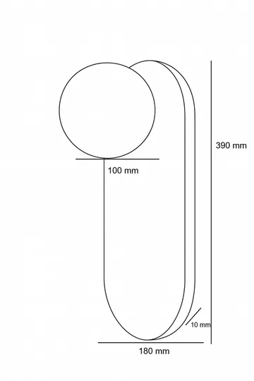 Kummer væglampe 10 cm oval - Beige og Hvid - Belysning - Lamper & indendørsbelysning - Væglampe