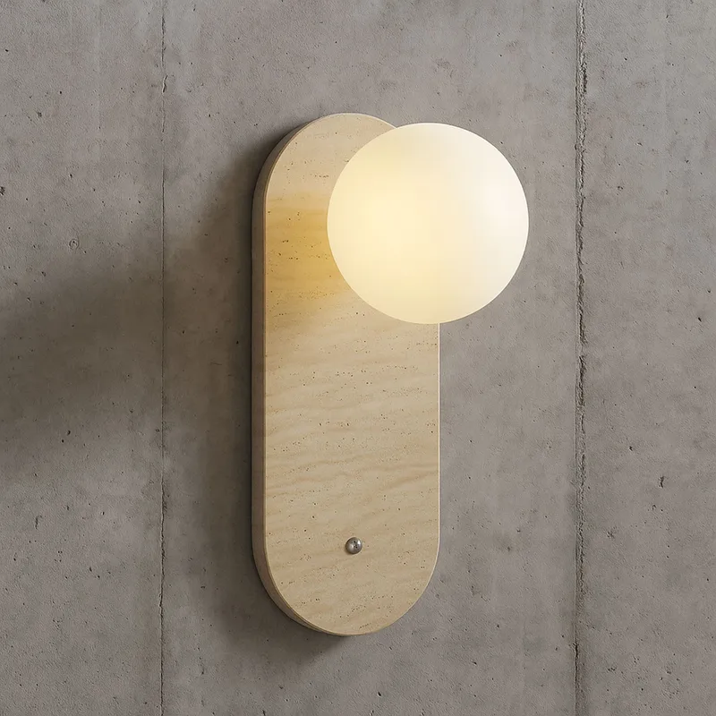 Kummer væglampe 10 cm oval - Slidt Beige Hvid - Belysning - Lamper & indendørsbelysning - Væglampe