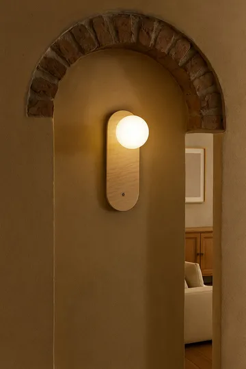 Kummer væglampe 10 cm oval - Slidt Beige Hvid - Belysning - Lamper & indendørsbelysning - Væglampe