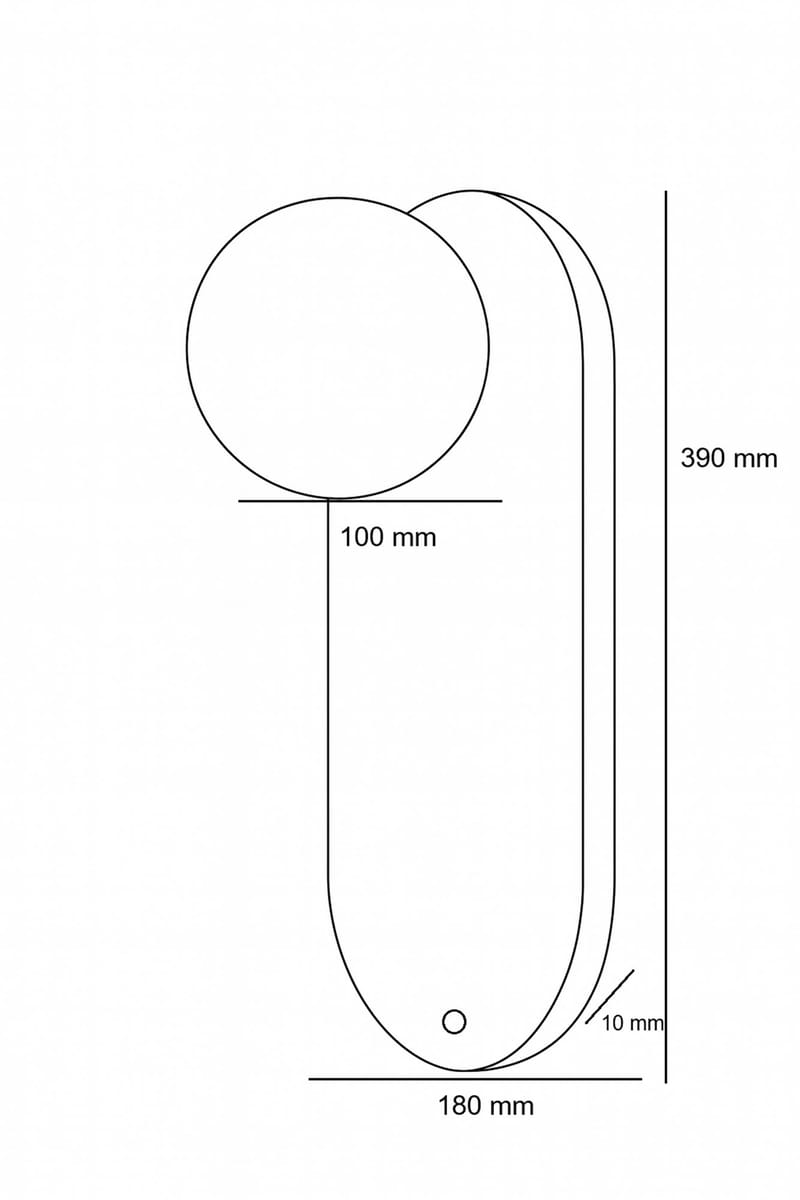 Kummer væglampe 10 cm oval - Slidt Beige Hvid - Belysning - Lamper & indendørsbelysning - Væglampe