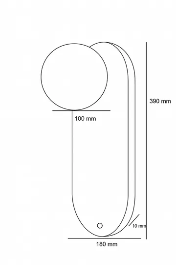 Kummer væglampe 10 cm oval - Slidt Beige Hvid - Belysning - Lamper & indendørsbelysning - Væglampe
