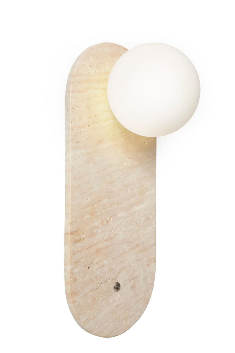 Kummer væglampe 10 cm oval - Slidt Beige Hvid - Belysning - Lamper & indendørsbelysning - Væglampe