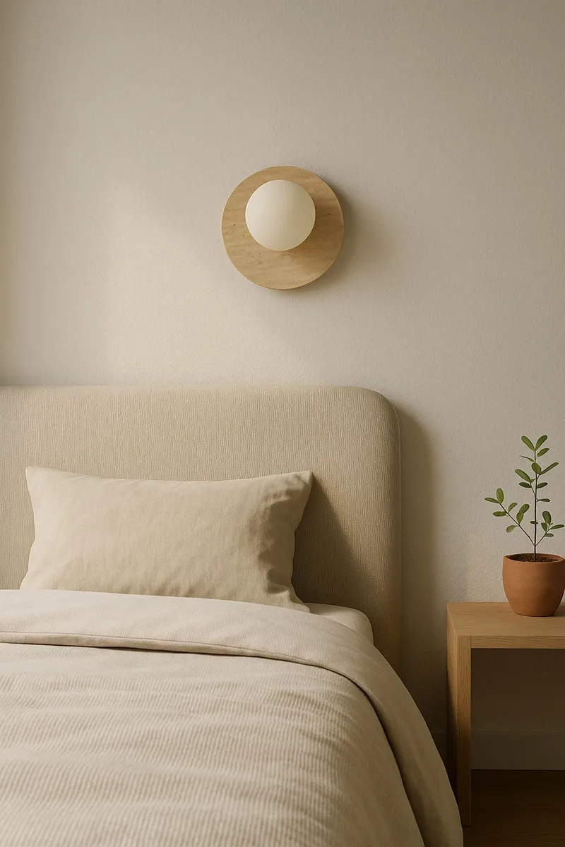 Kummer væglampe 10 cm rund - Beige og Hvid - Belysning - Lamper & indendørsbelysning - Væglampe