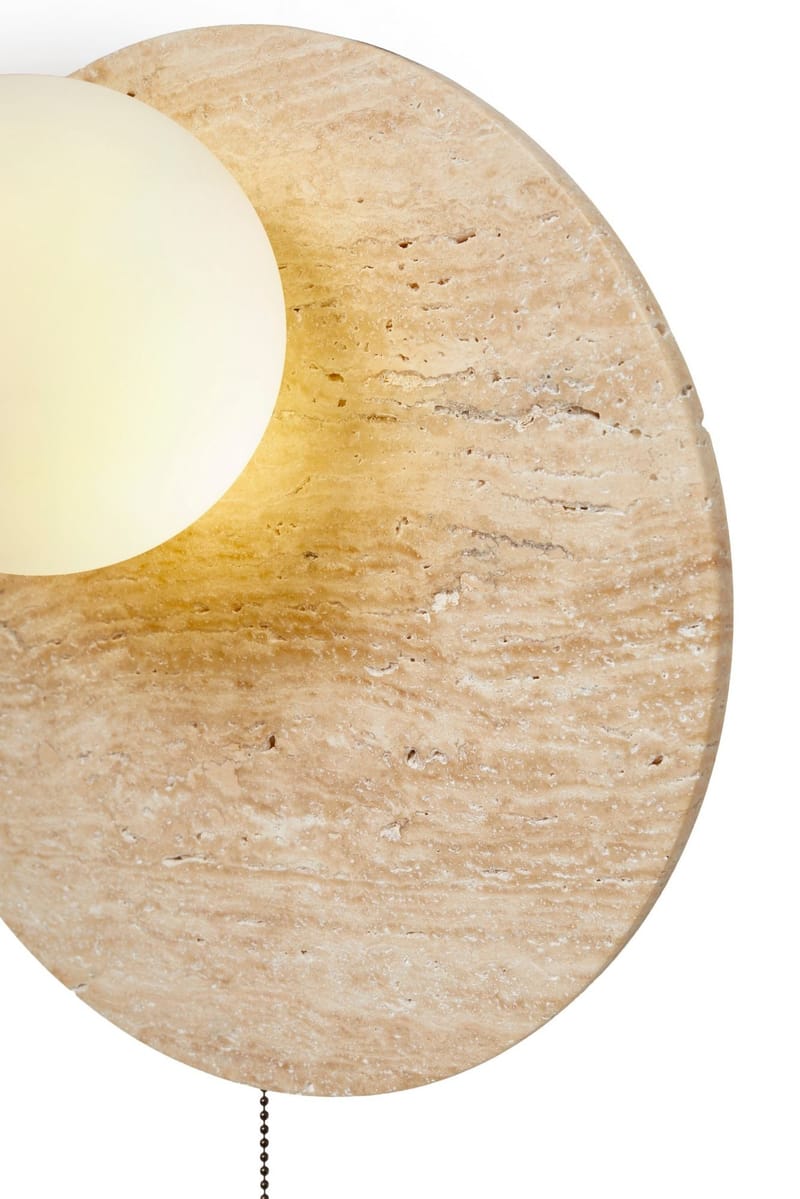 Kummer væglampe 10 cm rund - Beige og Hvid - Belysning - Lamper & indendørsbelysning - Væglampe