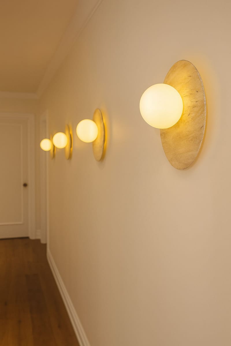 Kummer væglampe 10 cm rund - Beige og Hvid - Belysning - Lamper & indendørsbelysning - Væglampe