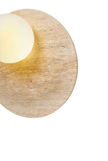 Kummer væglampe 10 cm rund - Beige og Hvid - Belysning - Lamper & indendørsbelysning - Væglampe