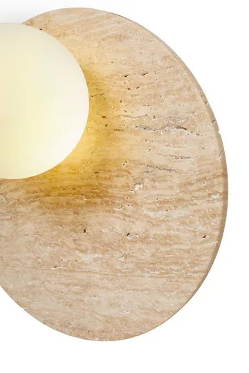 Kummer væglampe 10 cm rund - Beige og Hvid - Belysning - Lamper & indendørsbelysning - Væglampe