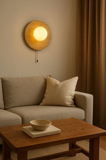 Kummer væglampe 10 cm rund - Beige og Hvid - Belysning - Lamper & indendørsbelysning - Væglampe