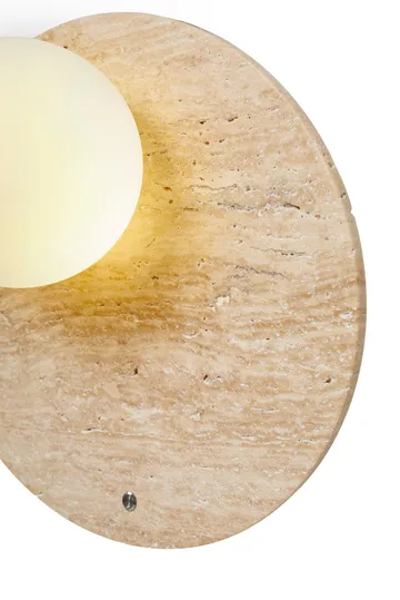 Kummer væglampe 10 cm rund - Beige og Hvid - Belysning - Lamper & indendørsbelysning - Væglampe