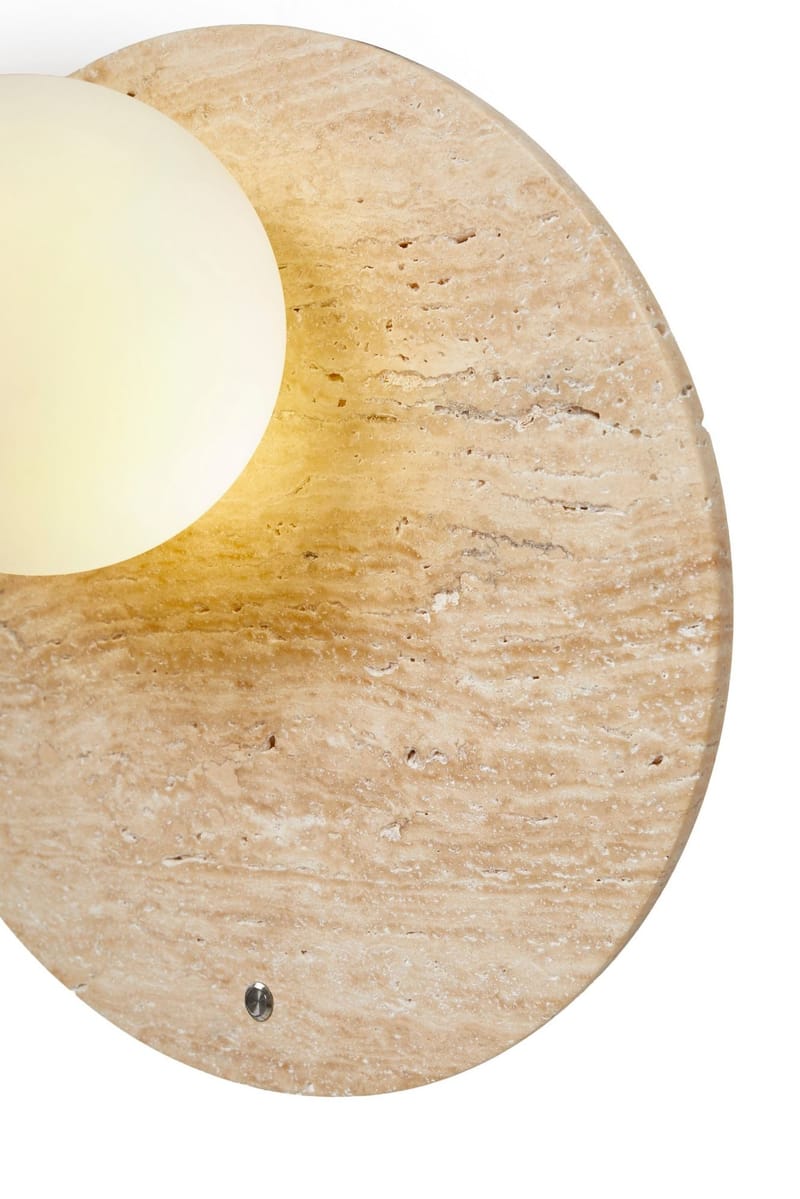Kummer væglampe 10 cm rund - Beige og Hvid - Belysning - Lamper & indendørsbelysning - Væglampe