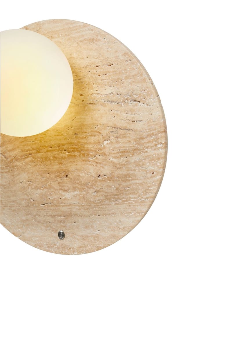 Kummer væglampe 10 cm rund - Beige og Hvid - Belysning - Lamper & indendørsbelysning - Væglampe